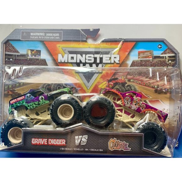 Monster Jam Other - Monster Jam 1:64 Scale Grave Digger Vs. El Toro Loco Die-Cast Trucks